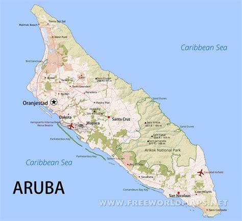 Image result for Aruba Map Attractions