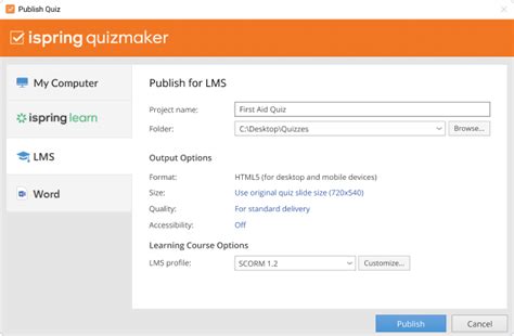 Toradh íomhá ar iSpring Quiz Maker