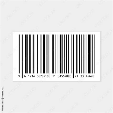 Realistic dummy EAN barcode label design vector template, simple and ...