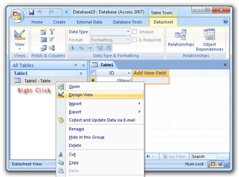 Image result for Access Design View