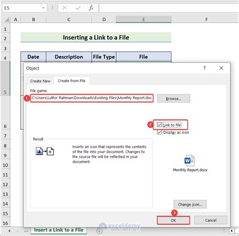 Toradh íomhá ar How to Insert Object File in Excel