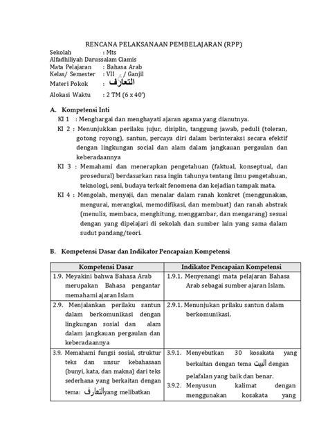 Contoh Format RPP に対する画像結果