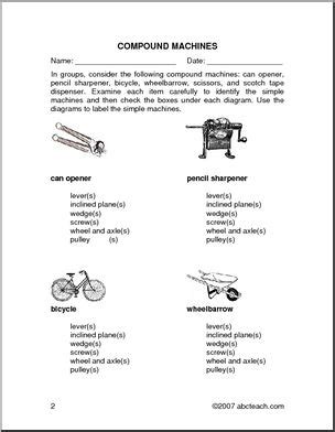 Image result for Compund Machine Worksheet