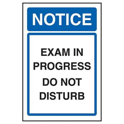 Image result for Do Not Distrub Exam Sign