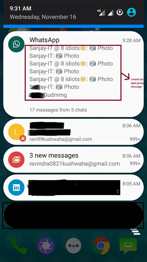 Toradh íomhá ar Google Messaging Notifications