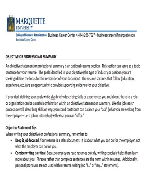 Career Objective Samples に対する画像結果