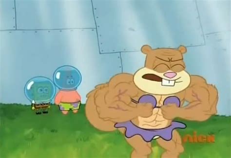 Afbeeldingsresultaten voor Sandy Cheeks Muscle Growth No Voice