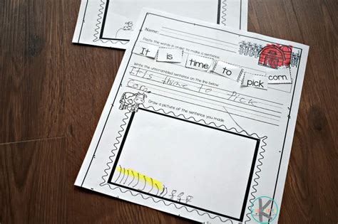 Image result for Simple Sentence Cut and Paste Worksheets