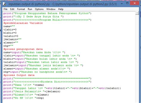 Cara Memasukan Parameter Pada Python に対する画像結果