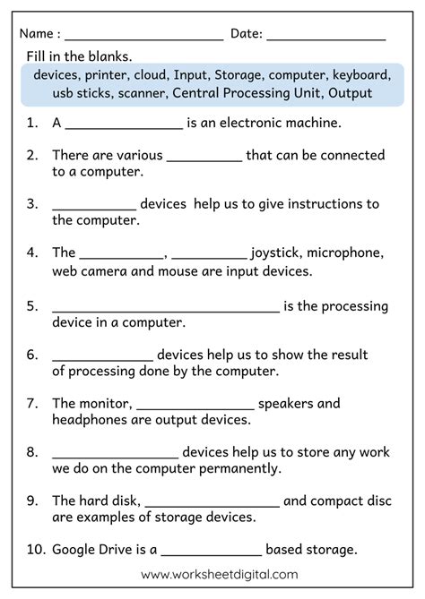 Image result for ESOL Computer Worksheet