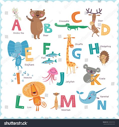 Animal Alphabet Cartoon Vector に対する画像結果