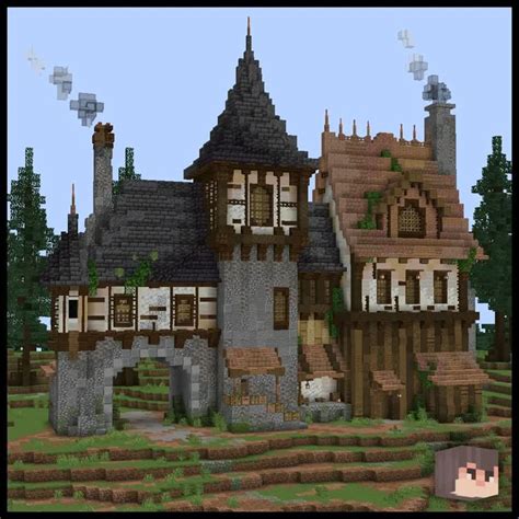 Afbeeldingsresultaten voor Medieval House Gradient Minecraft