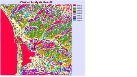 Toradh íomhá ar Unsupervised Classification Erdas Color