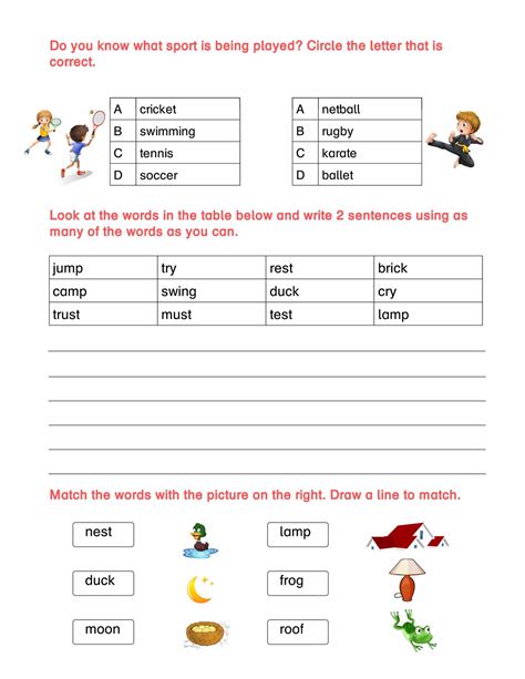 Image result for Grade 2 Revision Worksheets