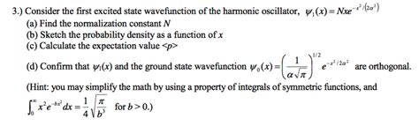 Image result for First Excited State of Harmonic Oscillator