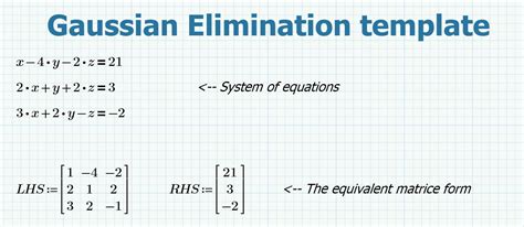 Toradh íomhá ar Calculating Gaussian Elimination