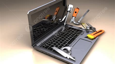 Toradh íomhá ar Computer Hand Tools Blue Background