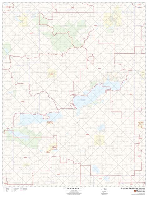 Image result for Wiscon Zip Code Map by County