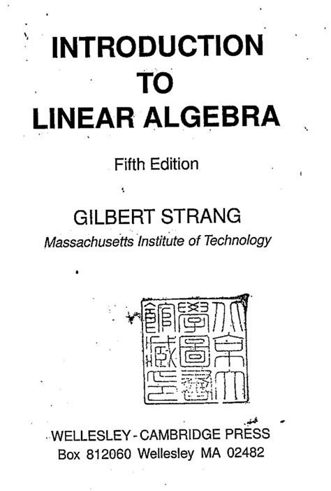 Image result for Introduction to Linear Algebra Gilbert Strang 5th Edition Cheap