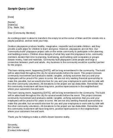 Image result for Example of Query Letter
