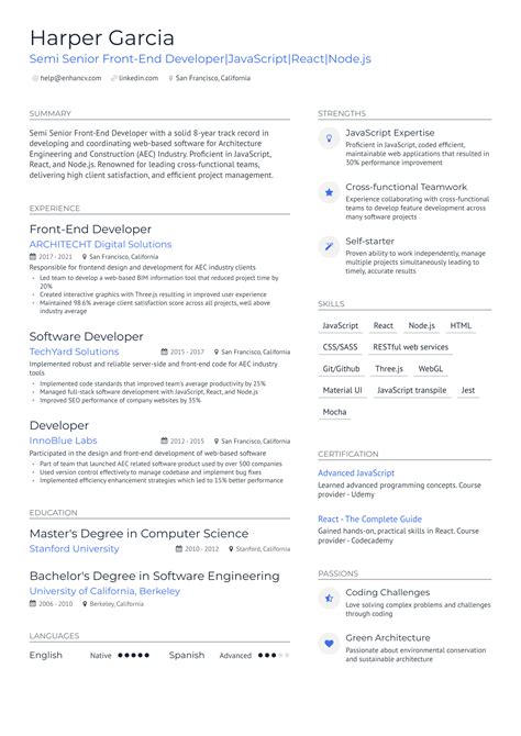 Image result for Example of Resume Entry Level Front End Developer