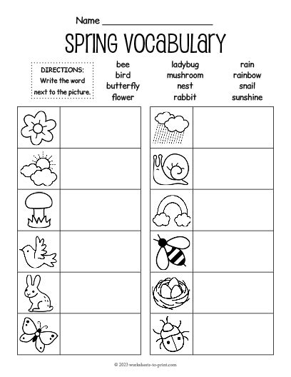 2nd Grade Spring Worksheets に対する画像結果