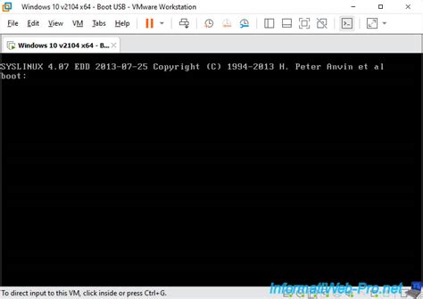 VMware Network Boot に対する画像結果
