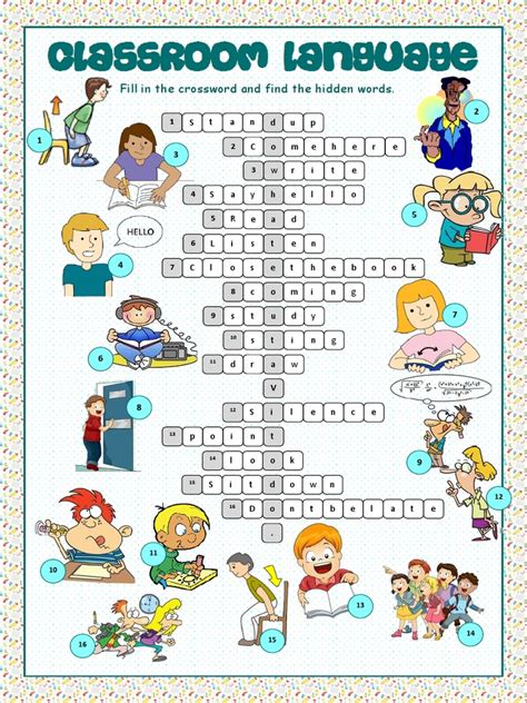Image result for Classroom Language Puzzle Activity