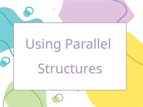 Image result for Parallel Structure Mind Map