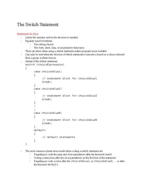 Toradh íomhá ar Computer Science Java Switch Statements