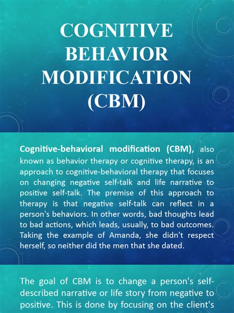 Image result for Cognitive Behavior Modification
