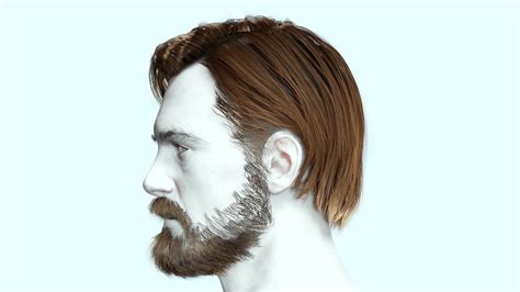 Image result for Side Part Hair 3D Model