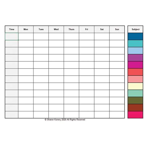 Afbeeldingsresultaten voor How to Fill Colour in Timetable HTML