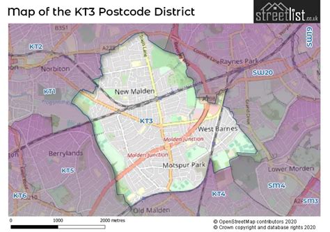 Image result for KT Postcode Map