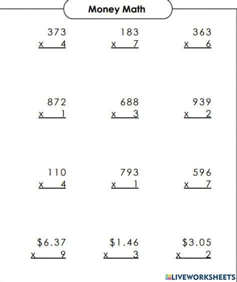 Image result for Three Digits Multiplying Decimal and Whole Number Worksheet