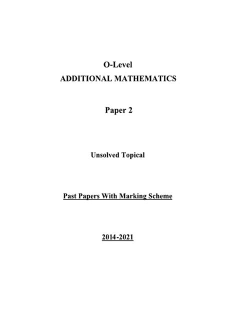 Image result for O Level Add Math Syllabus