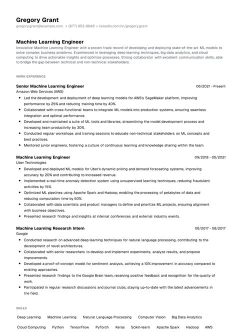 Image result for Machine Learning Entry Level Resume
