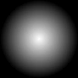 Gradient Radial Shader Unity に対する画像結果