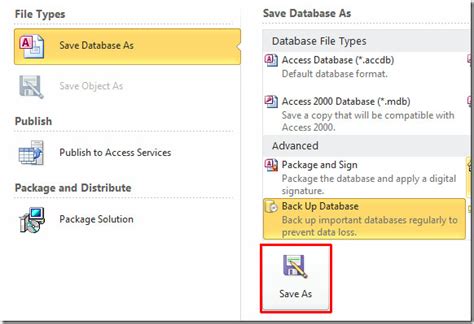Image result for Save Database Files in MS Access