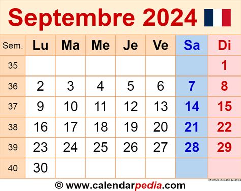 Calendrier. Septembre 2024 എന്നതിനുള്ള ഇമേജ് ഫലം