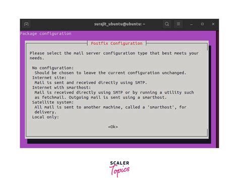 Toradh íomhá ar Packages of Linux Mail Server