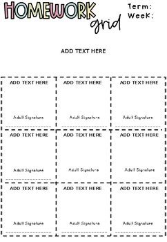 Image result for Editable Homework Template