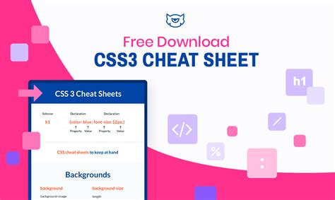 Toradh íomhá ar CSS3 Cheat Sheet PDF