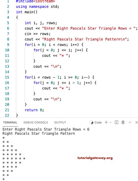 Résultat d’images pour Write a C Program to Print Pascal's Triangle