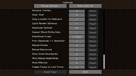 Image result for All Minecraft Keybinds