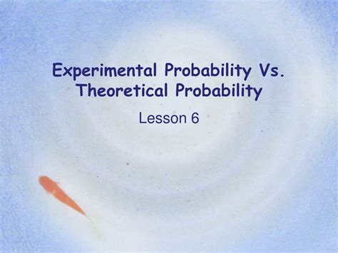Image result for Theoretical vs Experimental Probability Formula