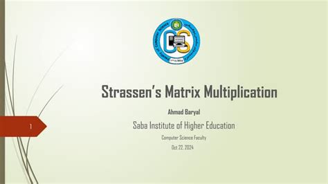 Strassen's Matrix Multiplication Example के लिए छवि परिणाम