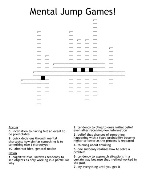 Afbeeldingsresultaten voor Problem Solving Crossword