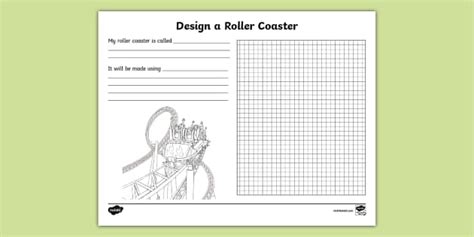 Image result for Roller Coaster Design Worksheet