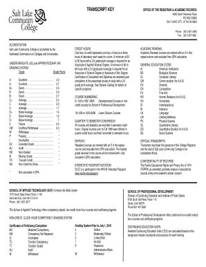 Image result for WVJC Transcript. Key